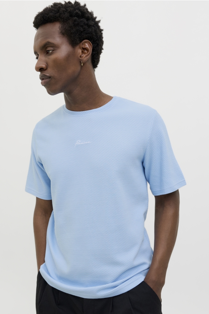 JPRBLAFRANCO SS TEE CREW NECK LN 12175825 CHAMBRAY BLUE